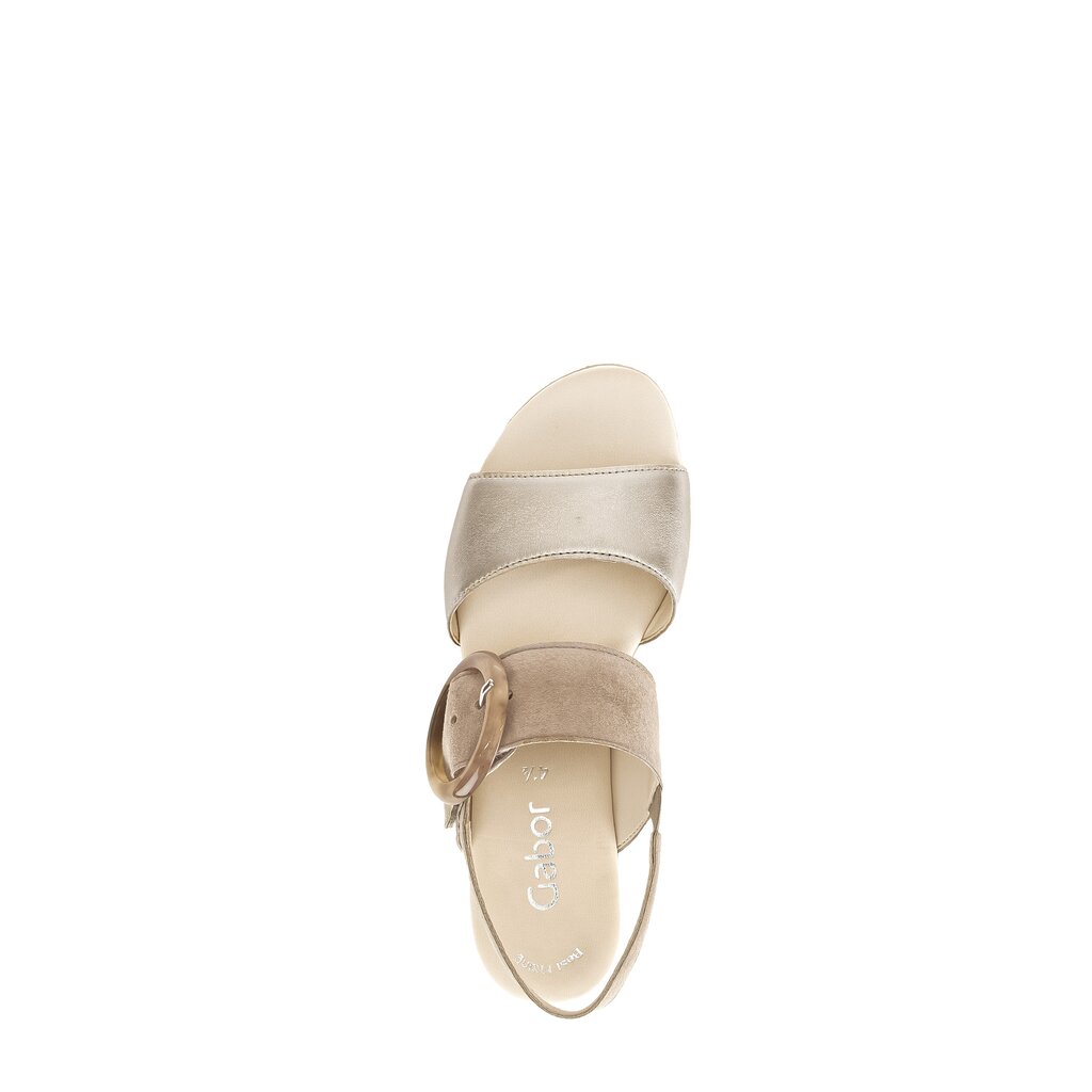 Pius Gabor Keilsandalette Beige