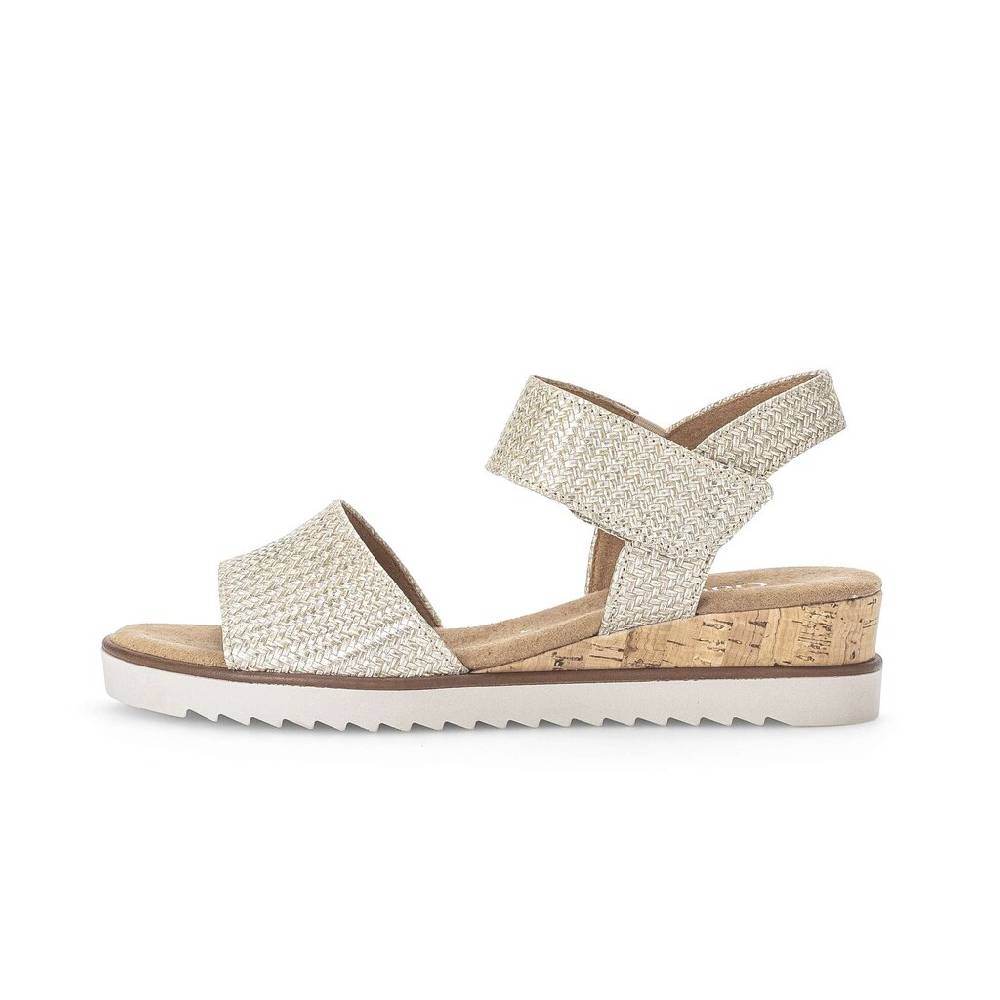 Pius Gabor Keilsandalette beige