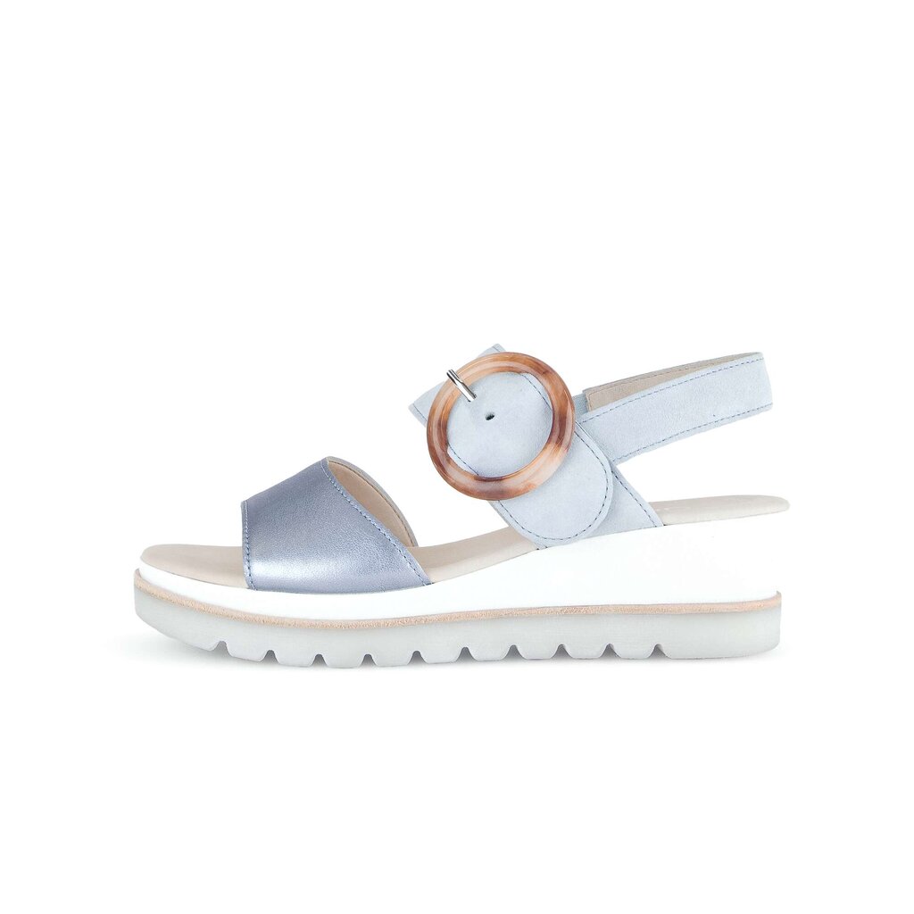 Pius Gabor Keilsandalette blau