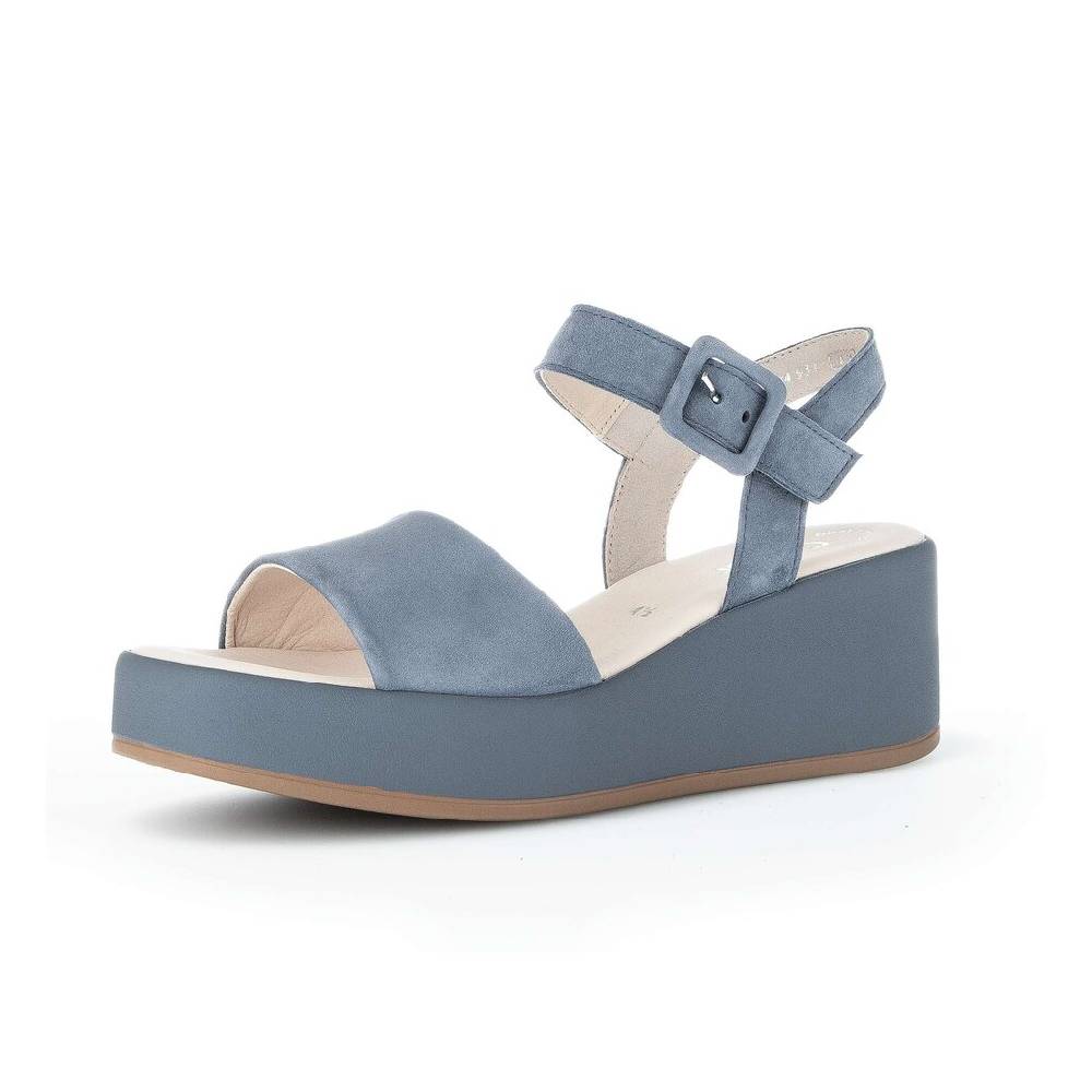 Pius Gabor Keilsandalette Blau