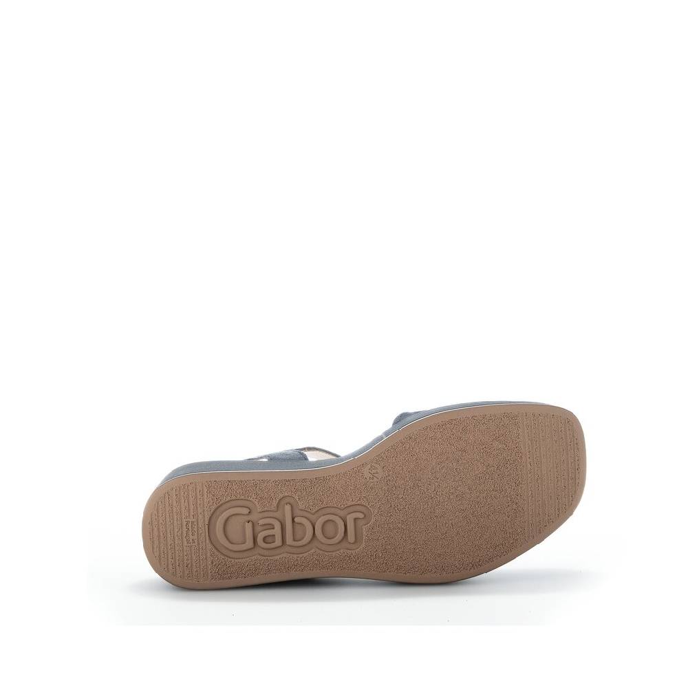 Pius Gabor Keilsandalette Blau