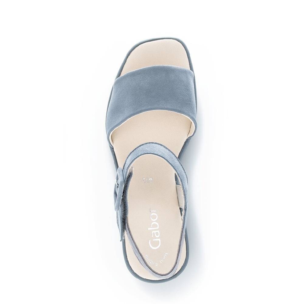 Pius Gabor Keilsandalette Blau