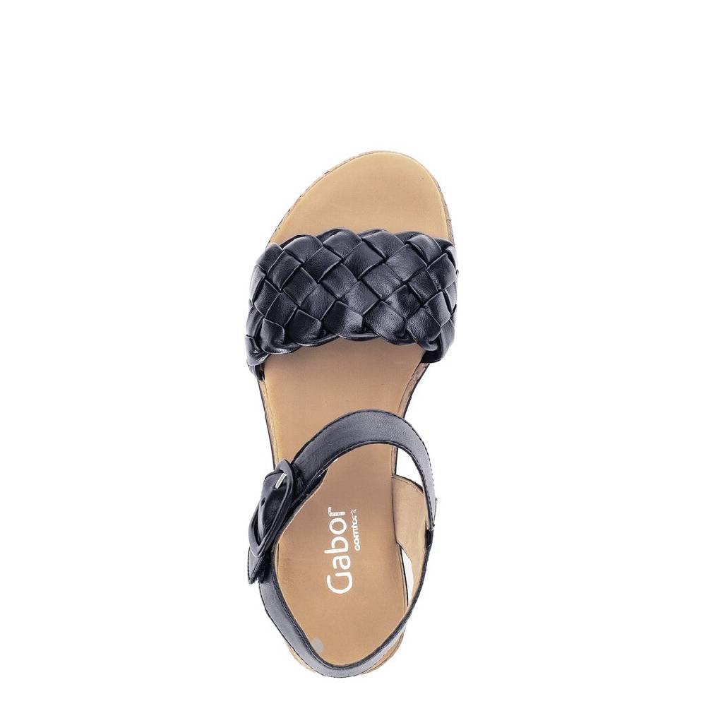 Pius Gabor Keilsandalette Blau