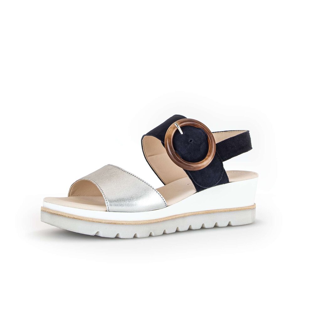 Pius Gabor Keilsandalette Blau