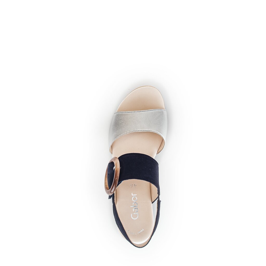 Pius Gabor Keilsandalette Blau