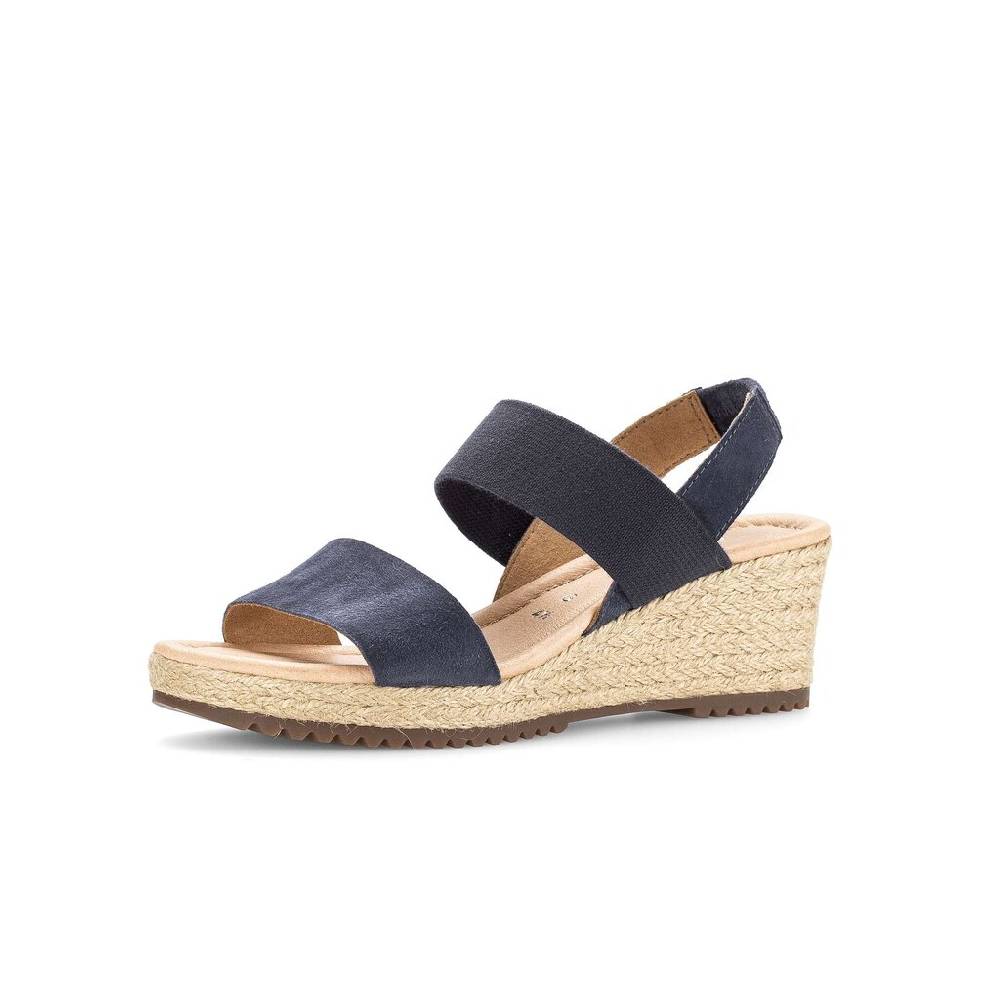 Pius Gabor Keilsandalette Blau