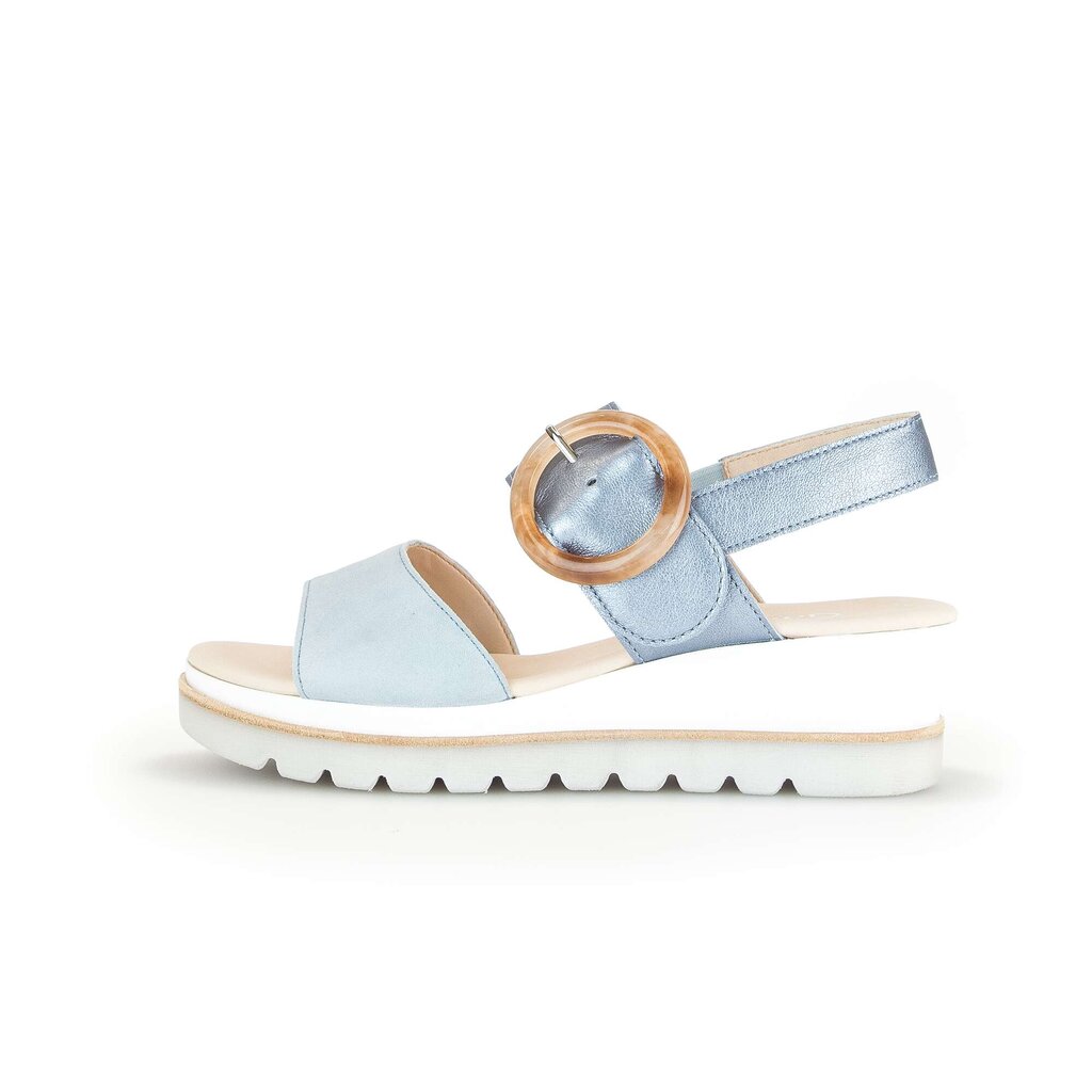 Pius Gabor Keilsandalette blau