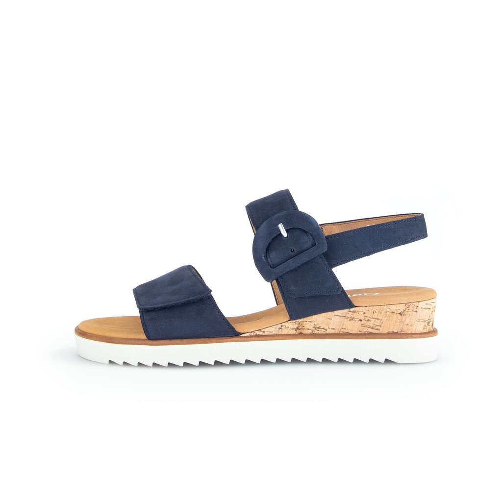 Pius Gabor Keilsandalette blau