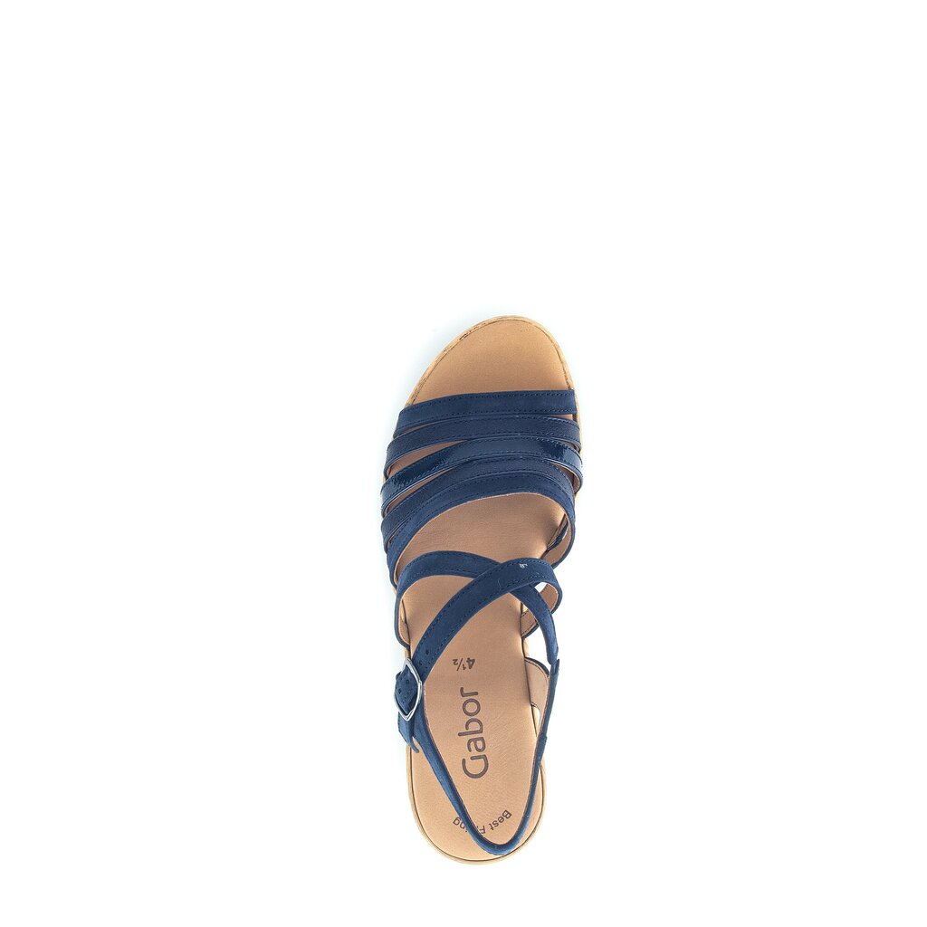 Pius Gabor Keilsandalette Blau