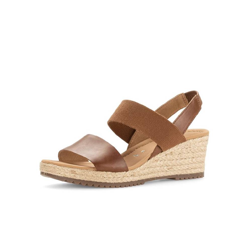 Pius Gabor Keilsandalette Braun