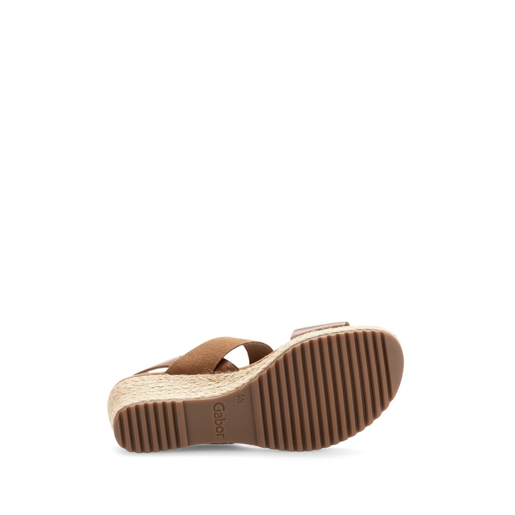 Pius Gabor Keilsandalette Braun