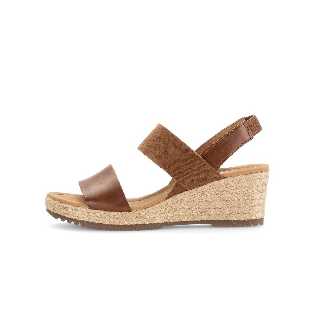 Pius Gabor Keilsandalette braun