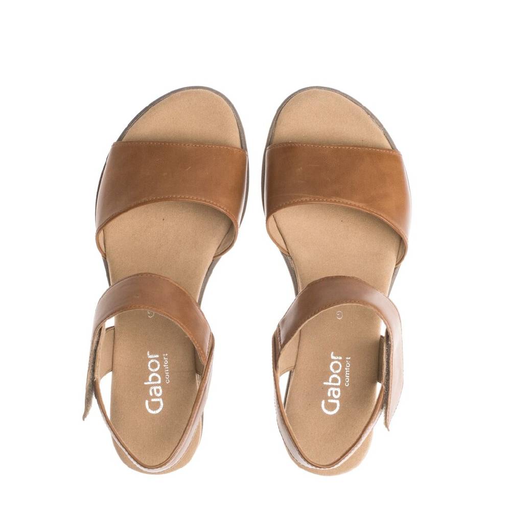 Pius Gabor Keilsandalette Braun