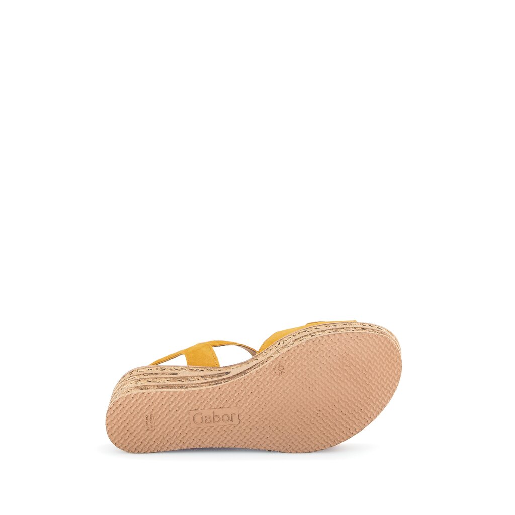 Pius Gabor Keilsandalette Gelb