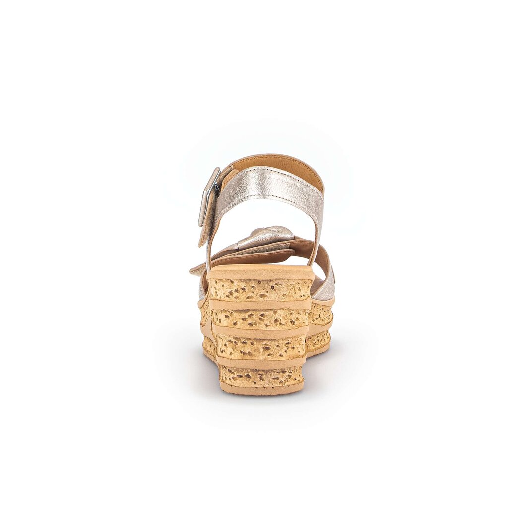 Pius Gabor Keilsandalette Gold