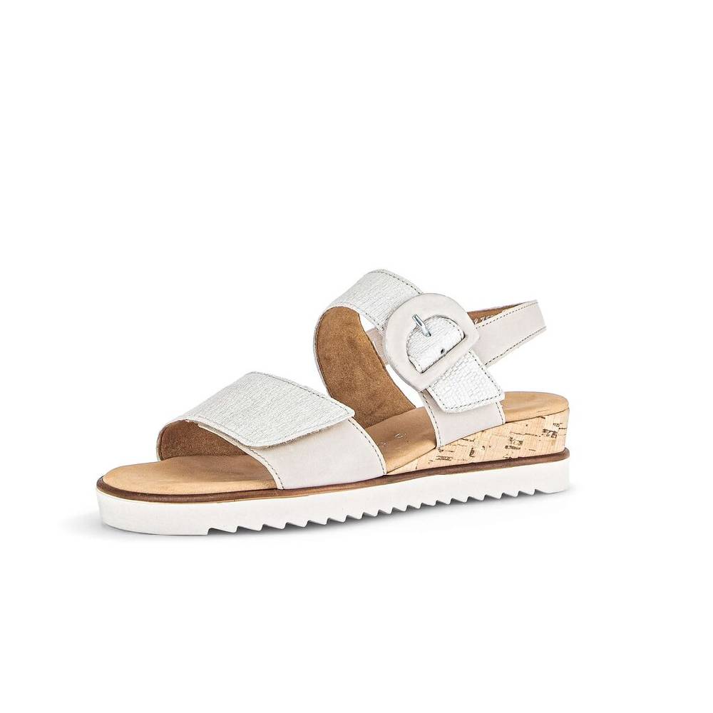 Pius Gabor Keilsandalette Gold