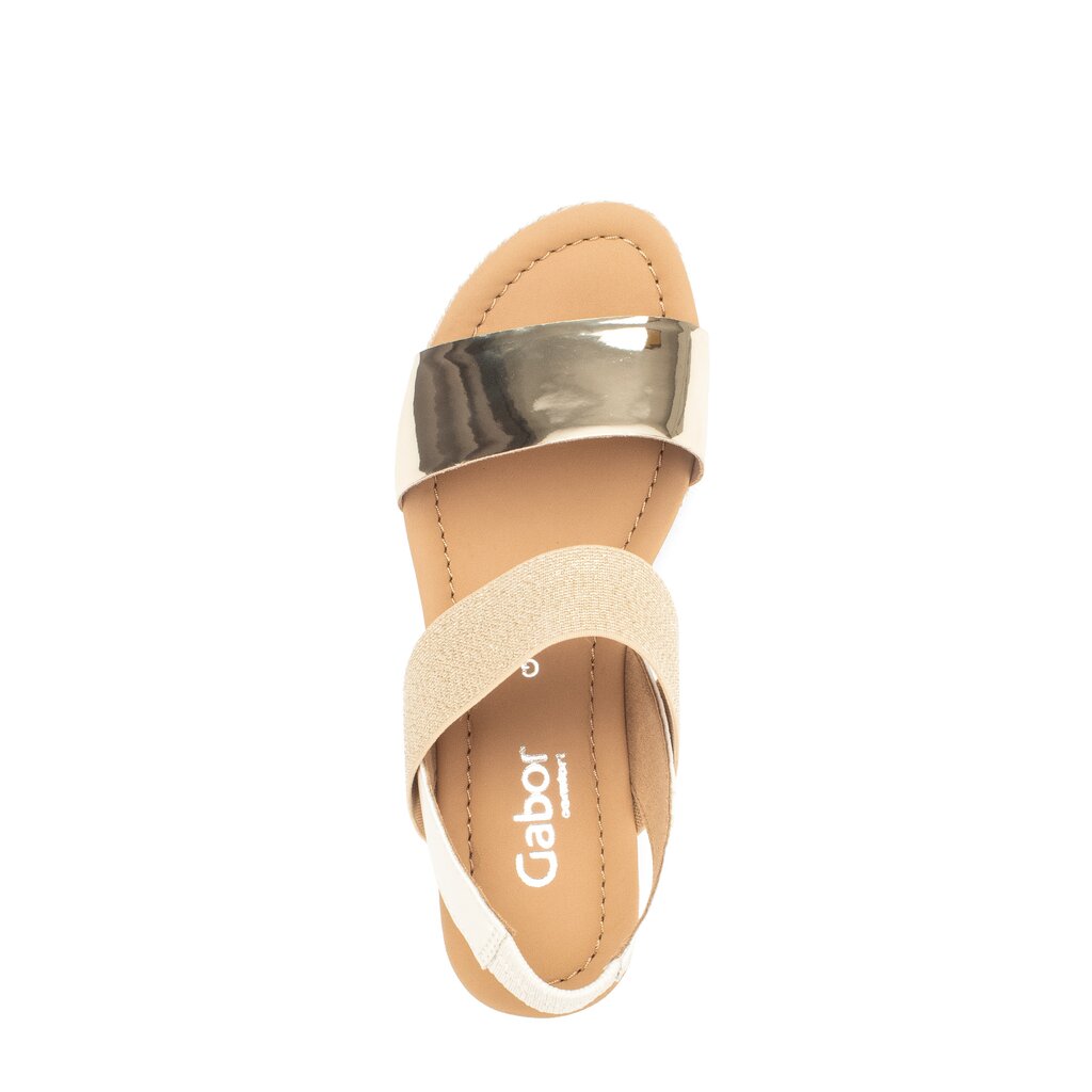 Pius Gabor Keilsandalette Gold