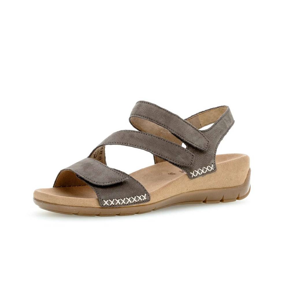 Pius Gabor Keilsandalette Grau