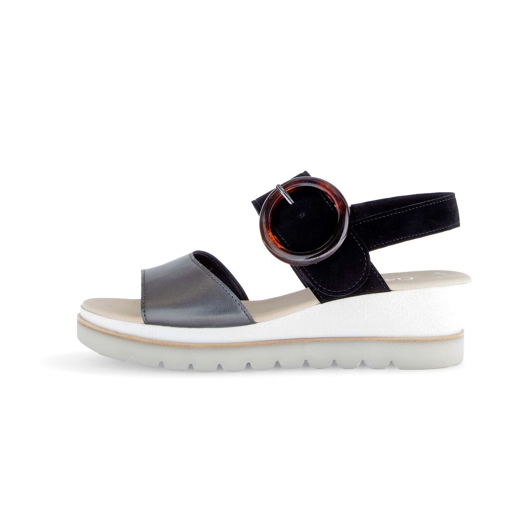 Pius Gabor Keilsandalette grau