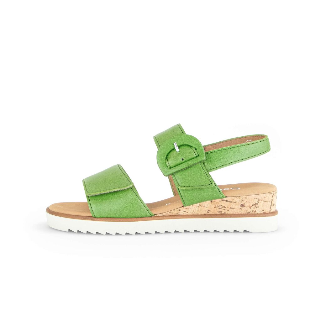Pius Gabor Keilsandalette grün