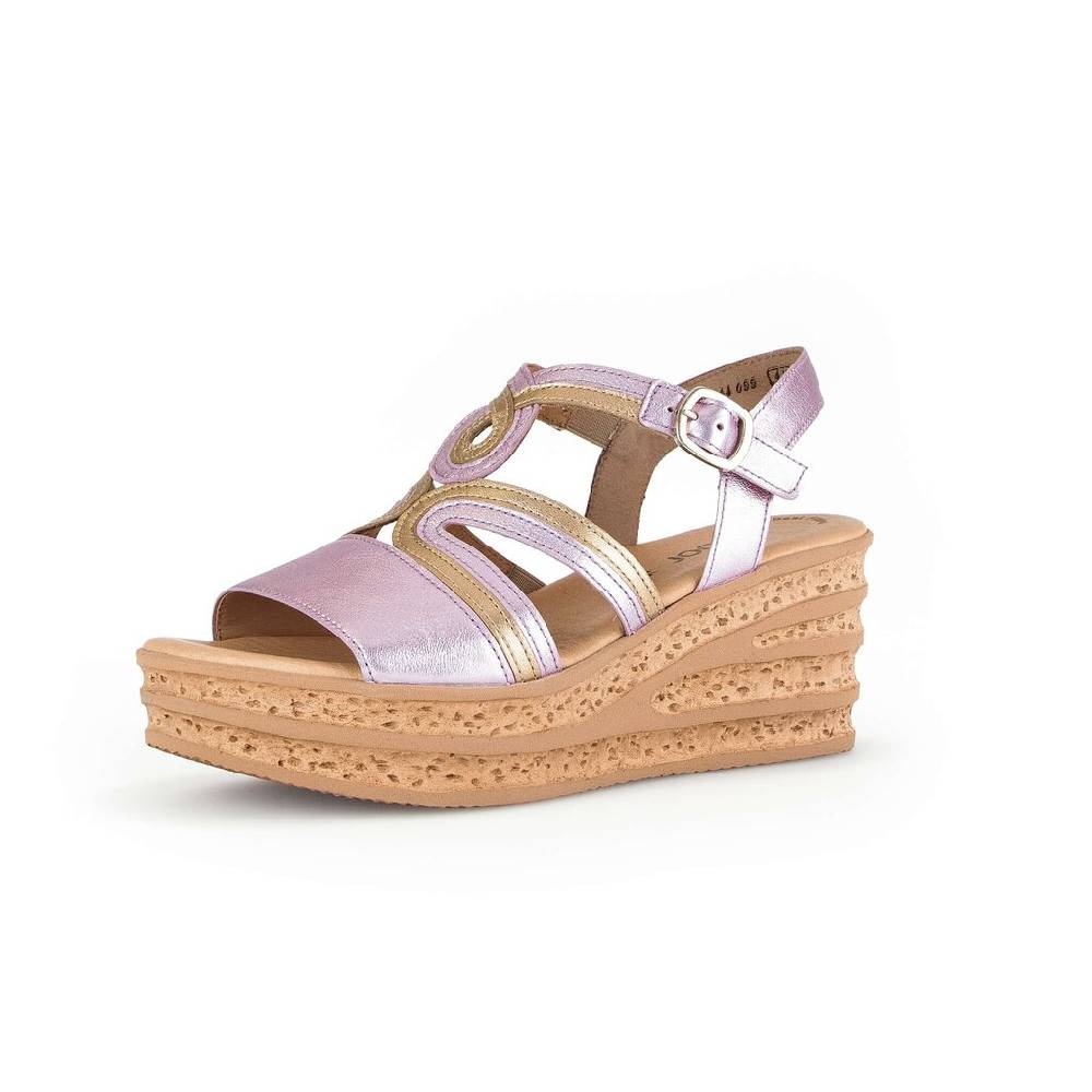 Pius Gabor Keilsandalette Lila