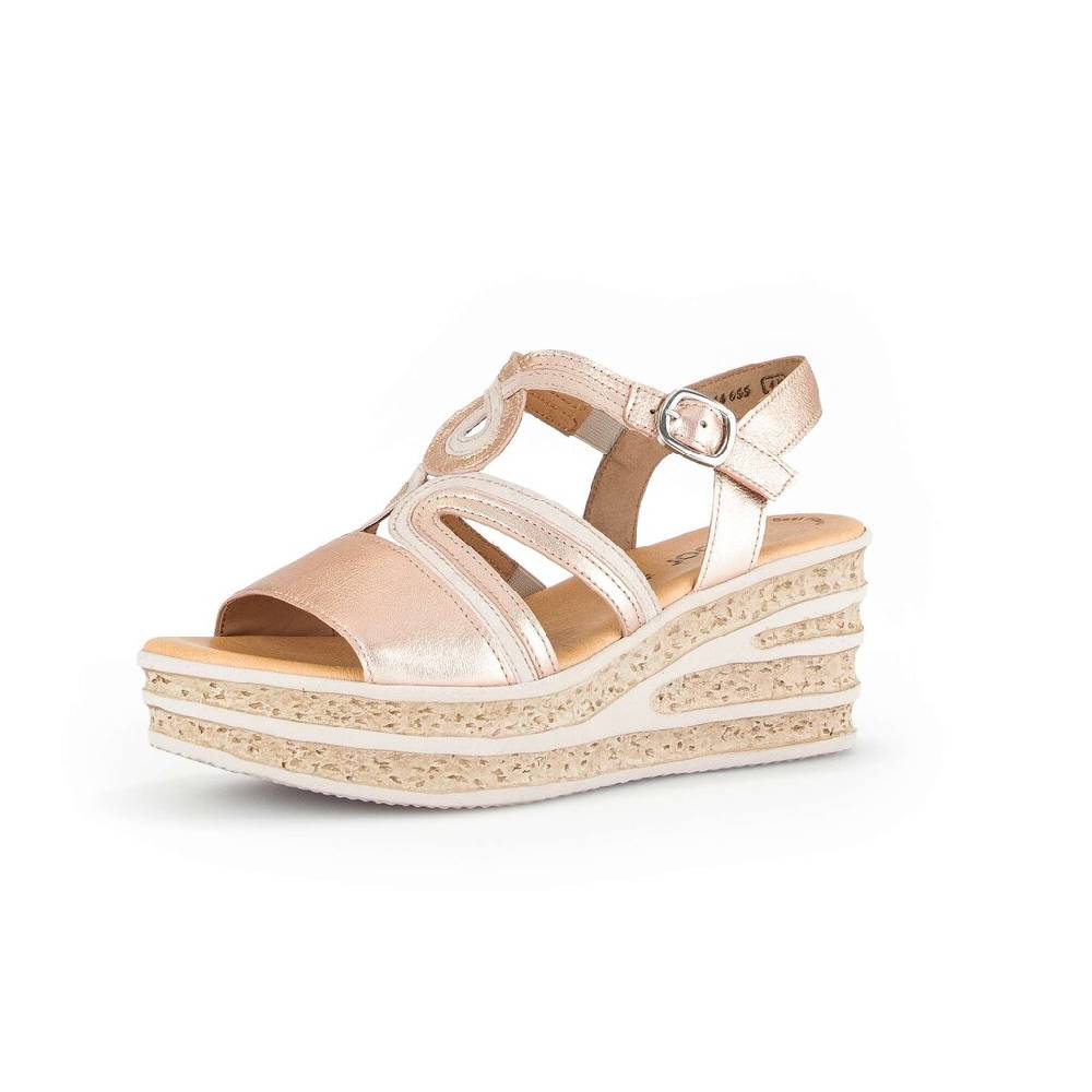 Pius Gabor Keilsandalette Rosa