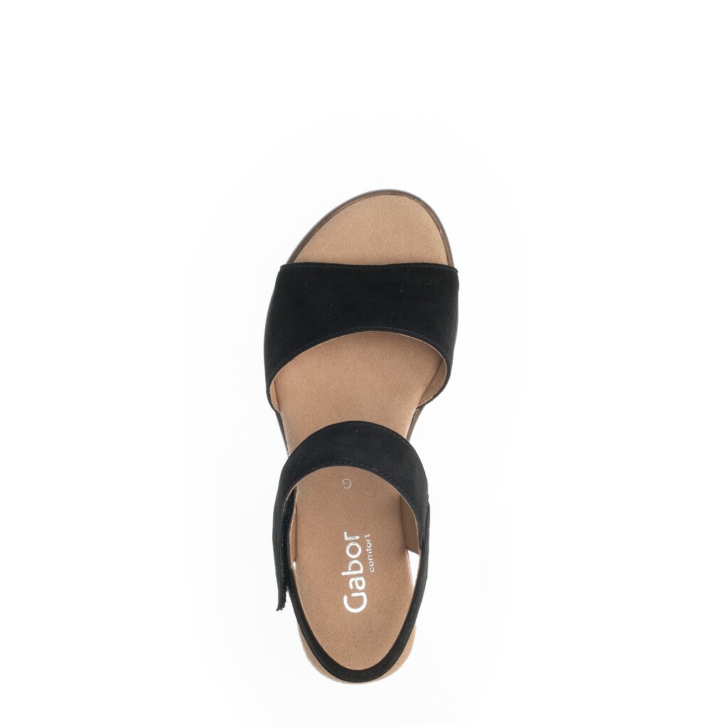 Pius Gabor Keilsandalette Schwarz