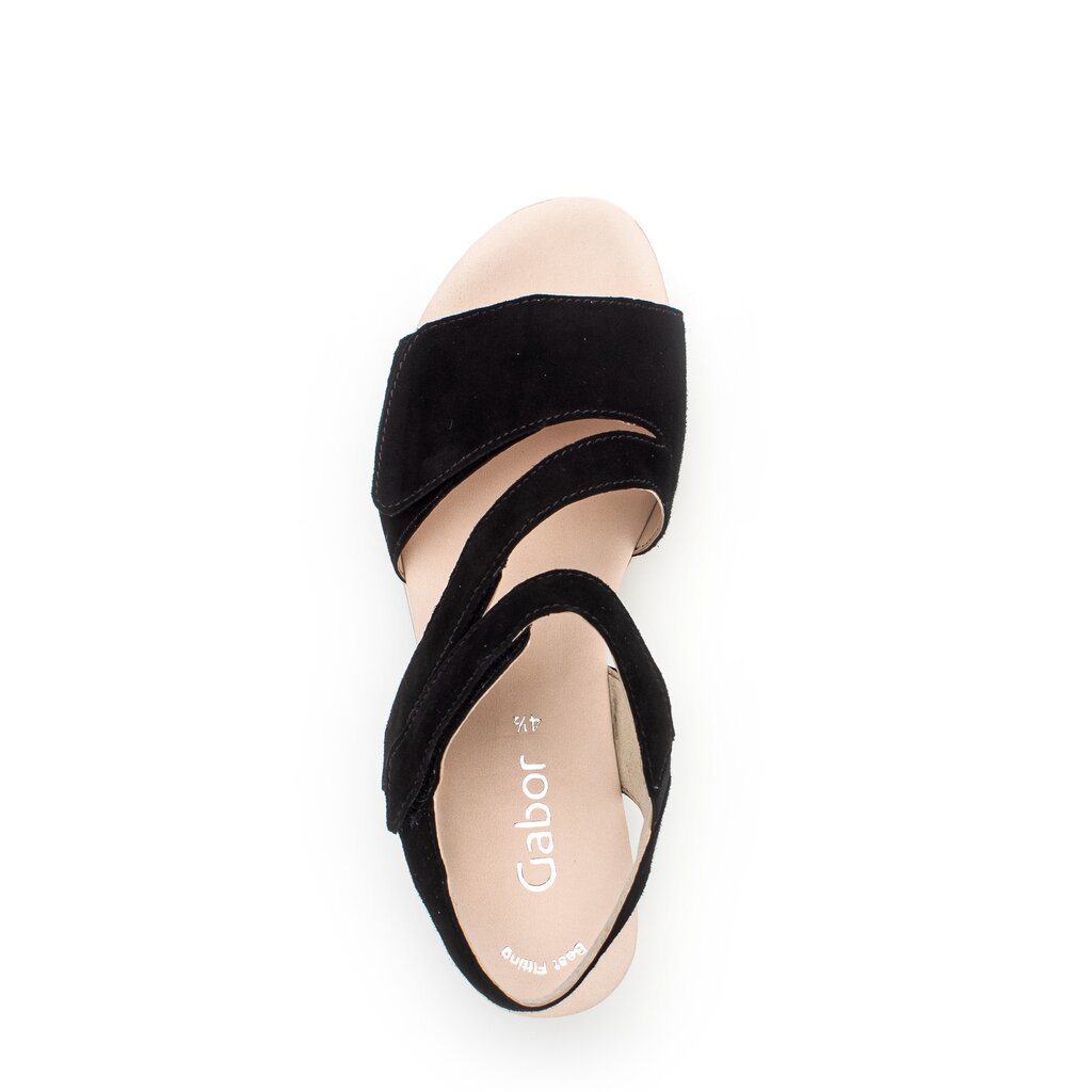 Pius Gabor Keilsandalette Schwarz