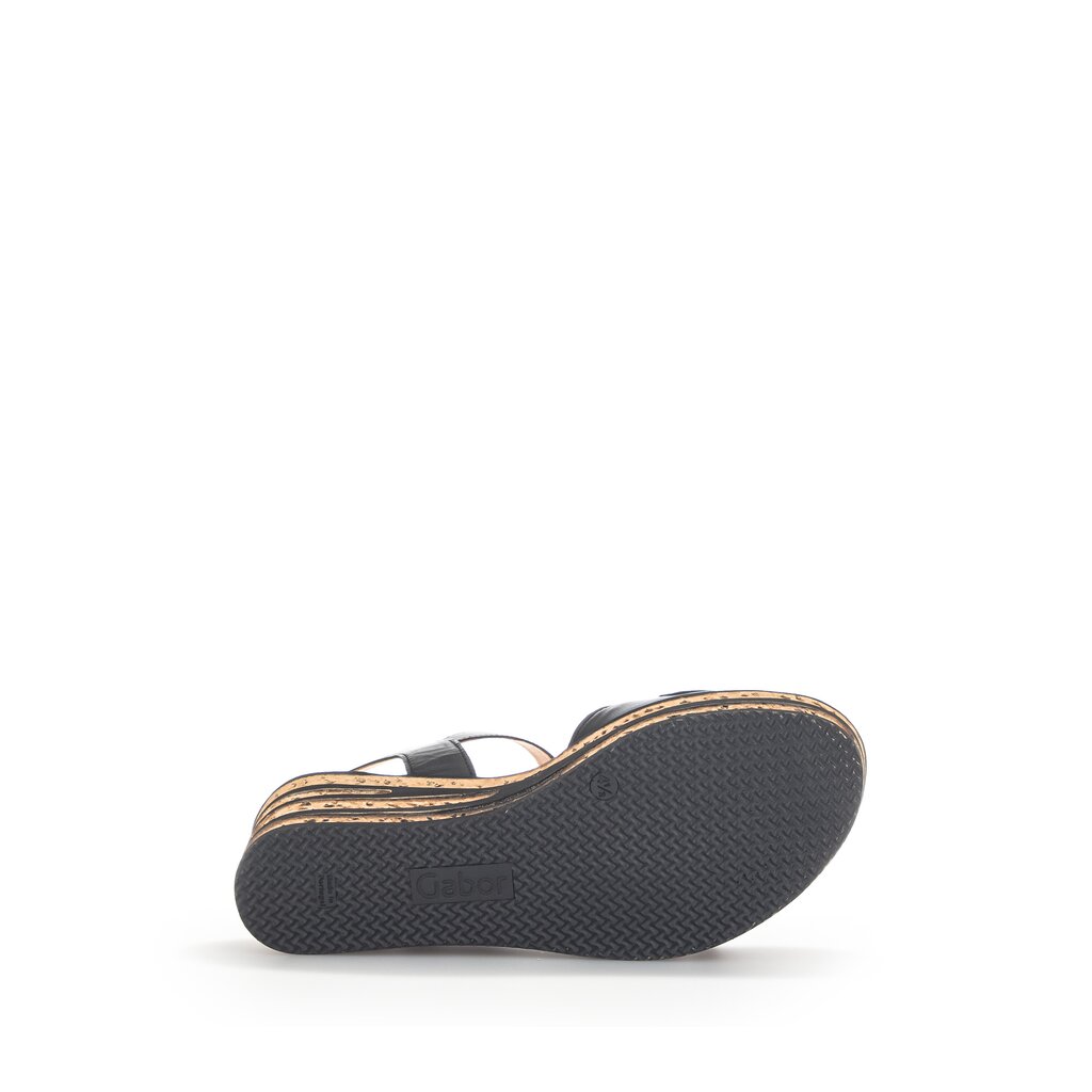 Pius Gabor Keilsandalette Schwarz