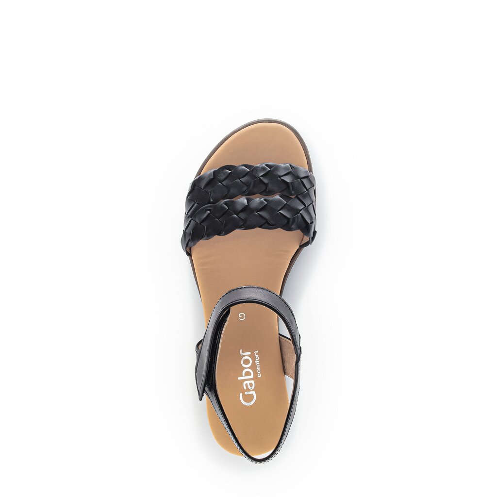 Pius Gabor Keilsandalette Schwarz