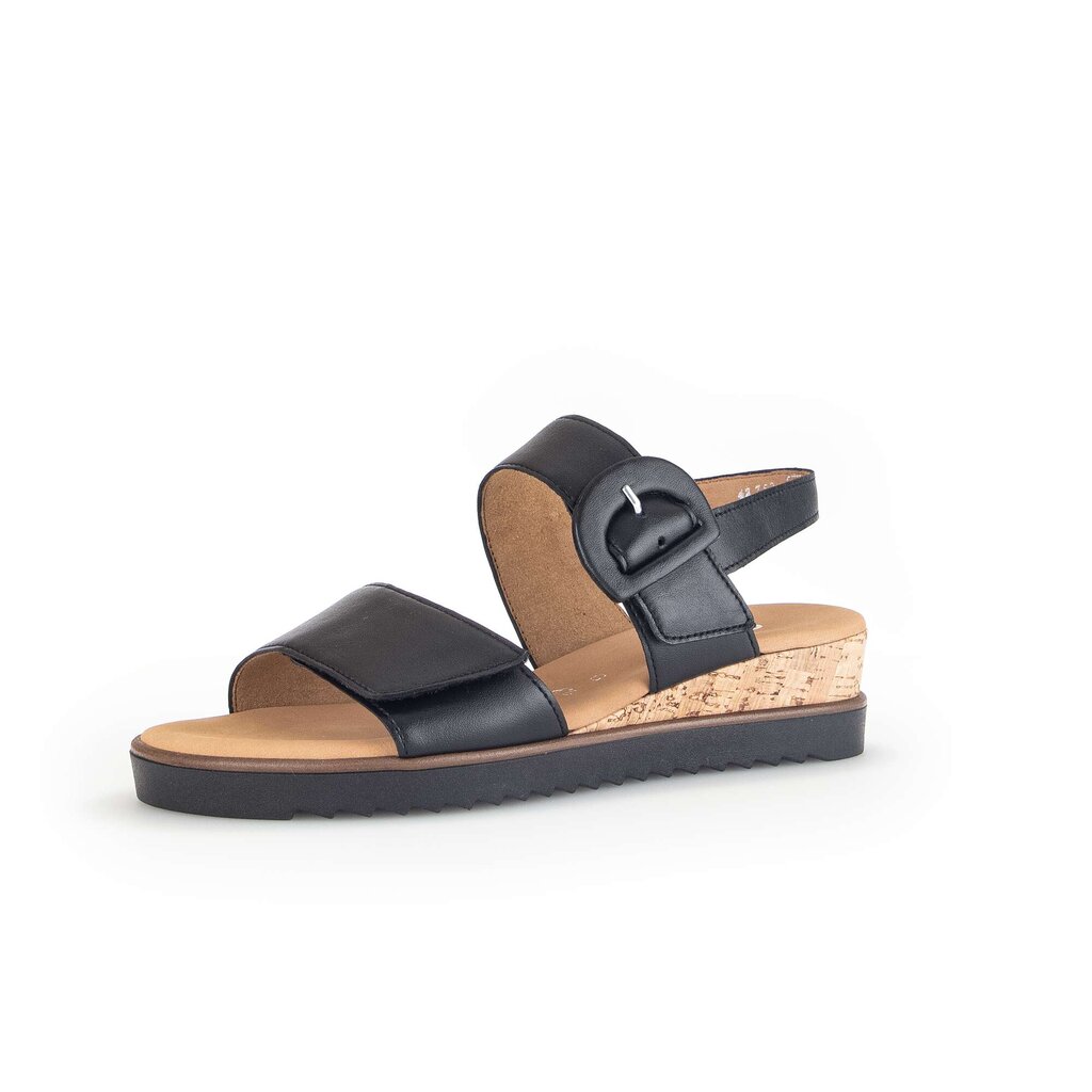 Pius Gabor Keilsandalette Schwarz