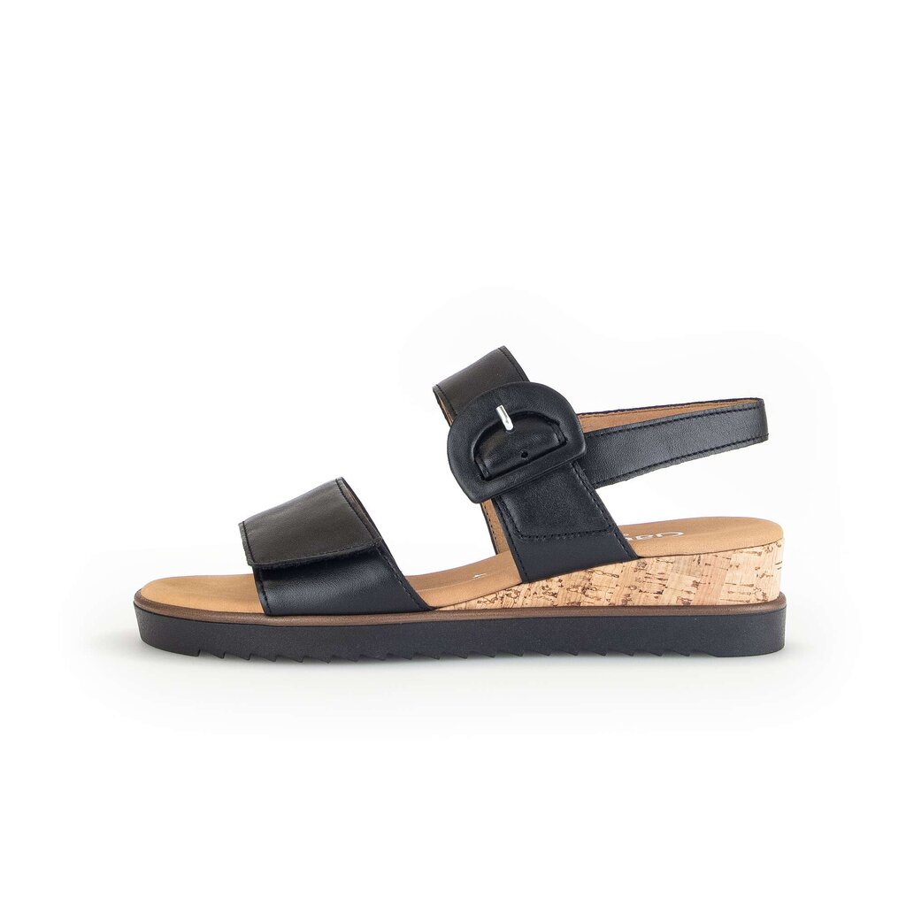 Pius Gabor Keilsandalette schwarz
