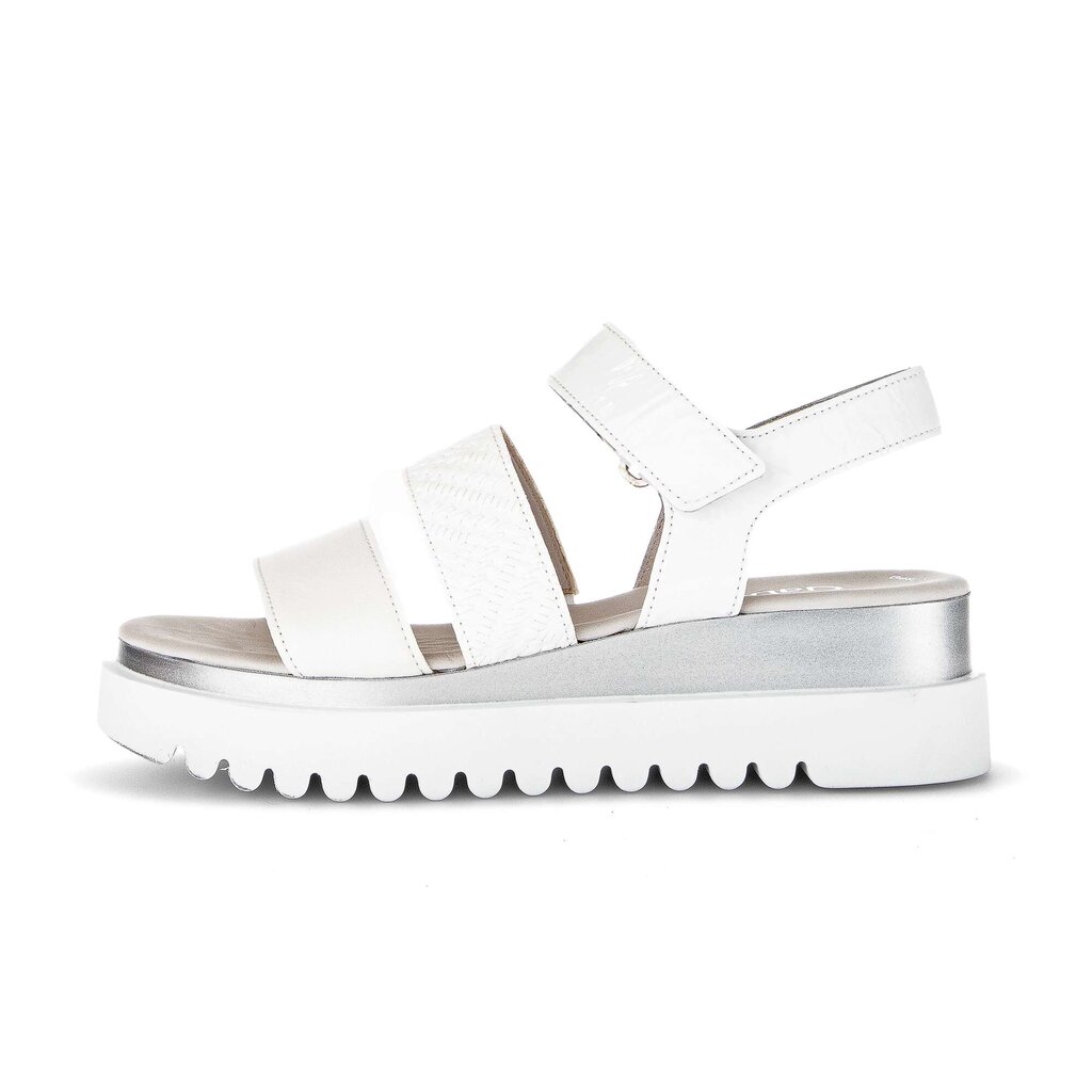Pius Gabor Keilsandalette weiß