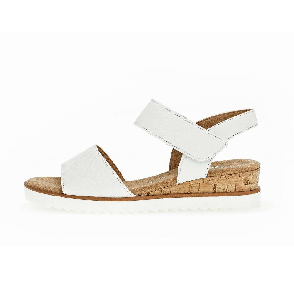 Pius Gabor Keilsandalette weiß