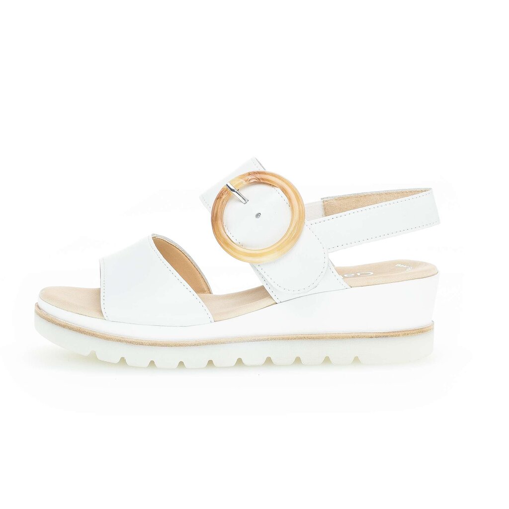 Pius Gabor Keilsandalette weiß