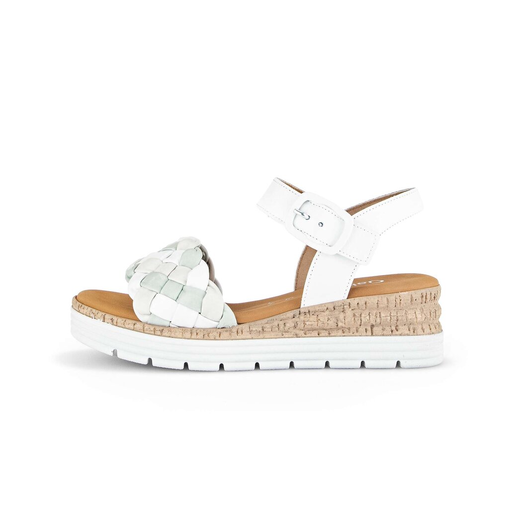 Pius Gabor Keilsandalette weiß