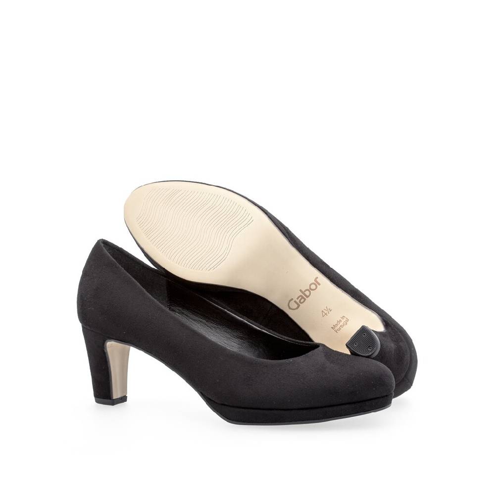 Pius Gabor Plateau Pumps Schwarz