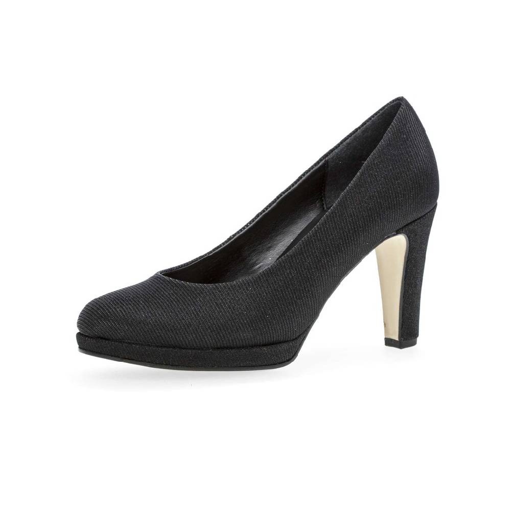 Pius Gabor Plateau Pumps Schwarz