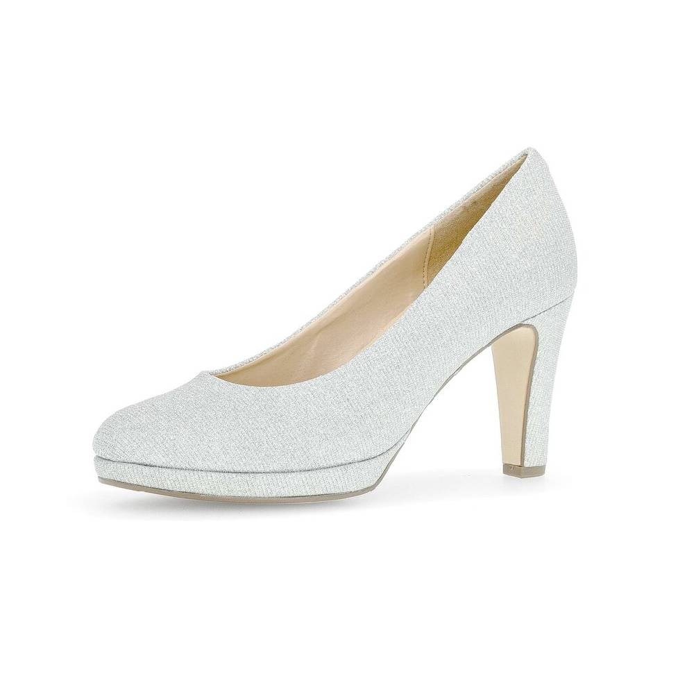 Pius Gabor Plateau Pumps Silber