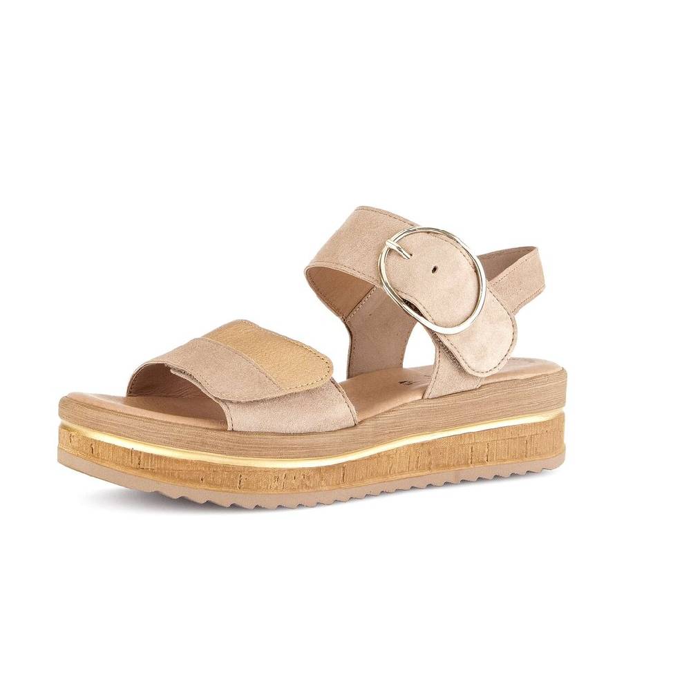 Pius Gabor Plateau Sandale Beige