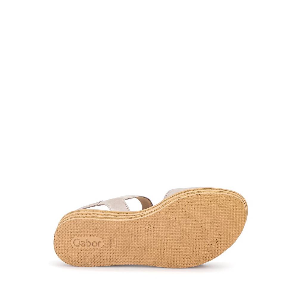 Pius Gabor Plateau Sandale Beige