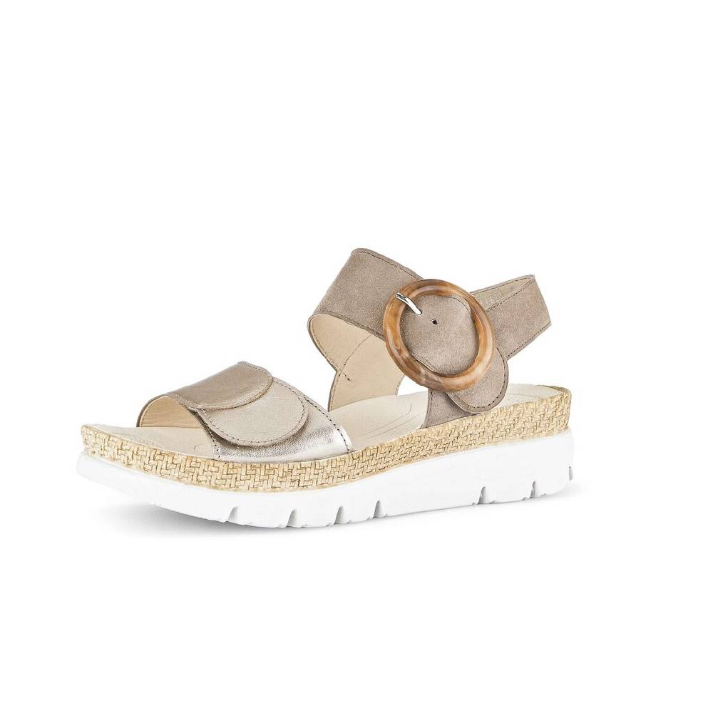Pius Gabor Plateau Sandale Beige