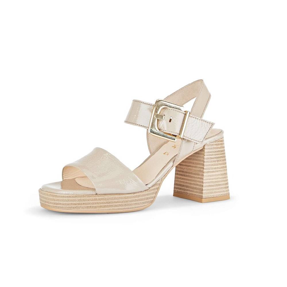 Pius Gabor Plateau Sandale Beige