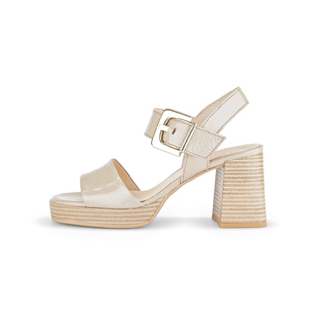 Pius Gabor Plateau Sandale beige
