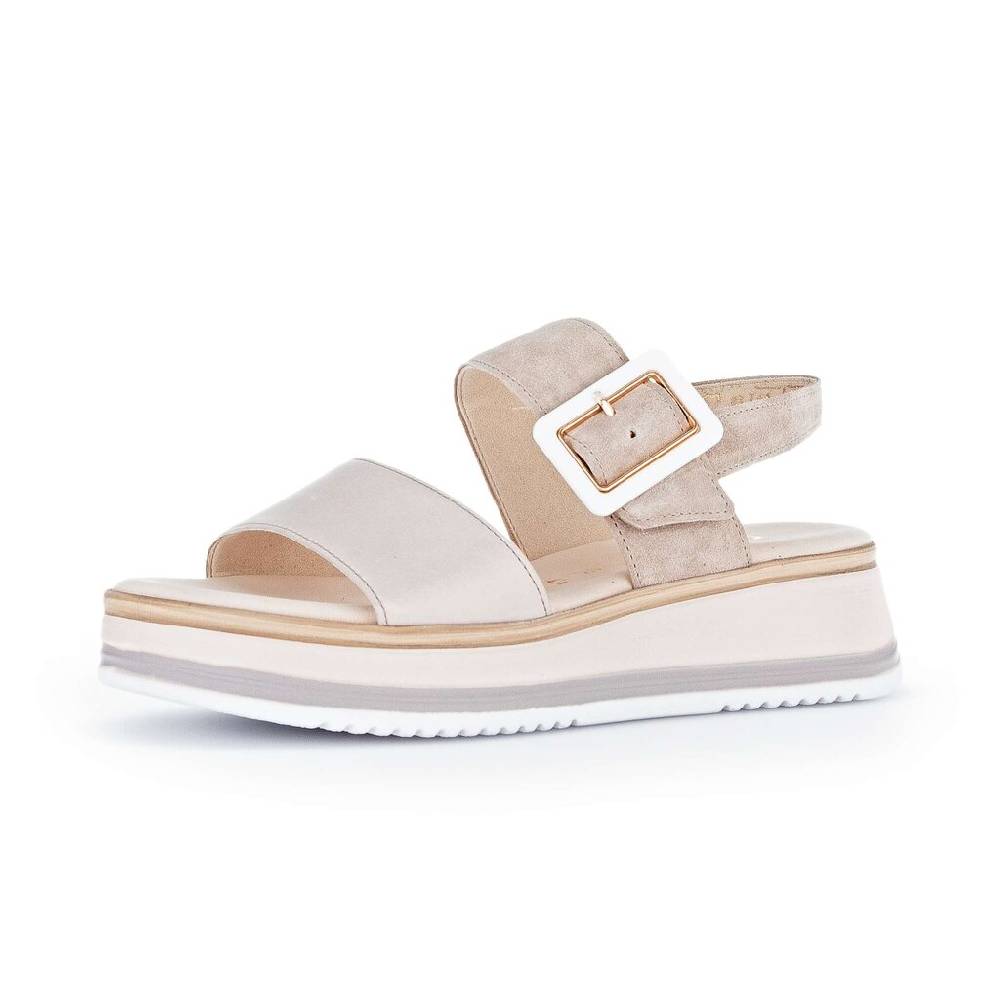 Pius Gabor Plateau Sandale Beige