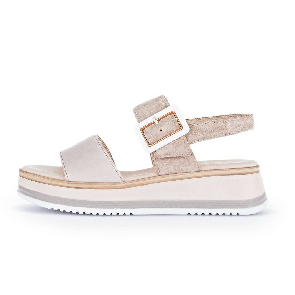 Pius Gabor Plateau Sandale beige