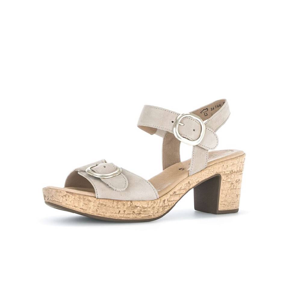 Pius Gabor Plateau Sandale Beige