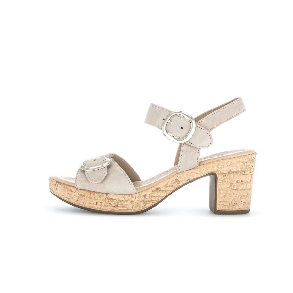Pius Gabor Plateau Sandale beige