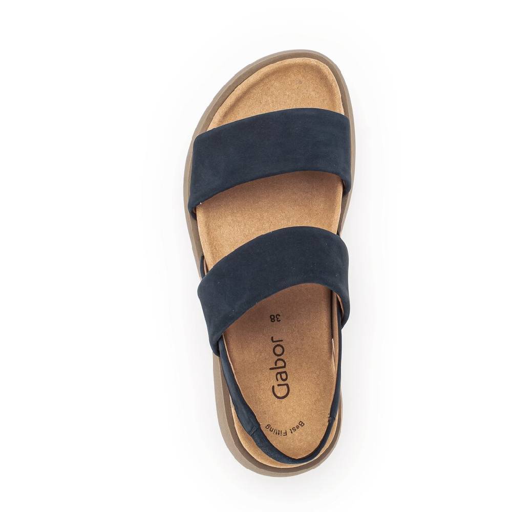Pius Gabor Plateau Sandale Blau