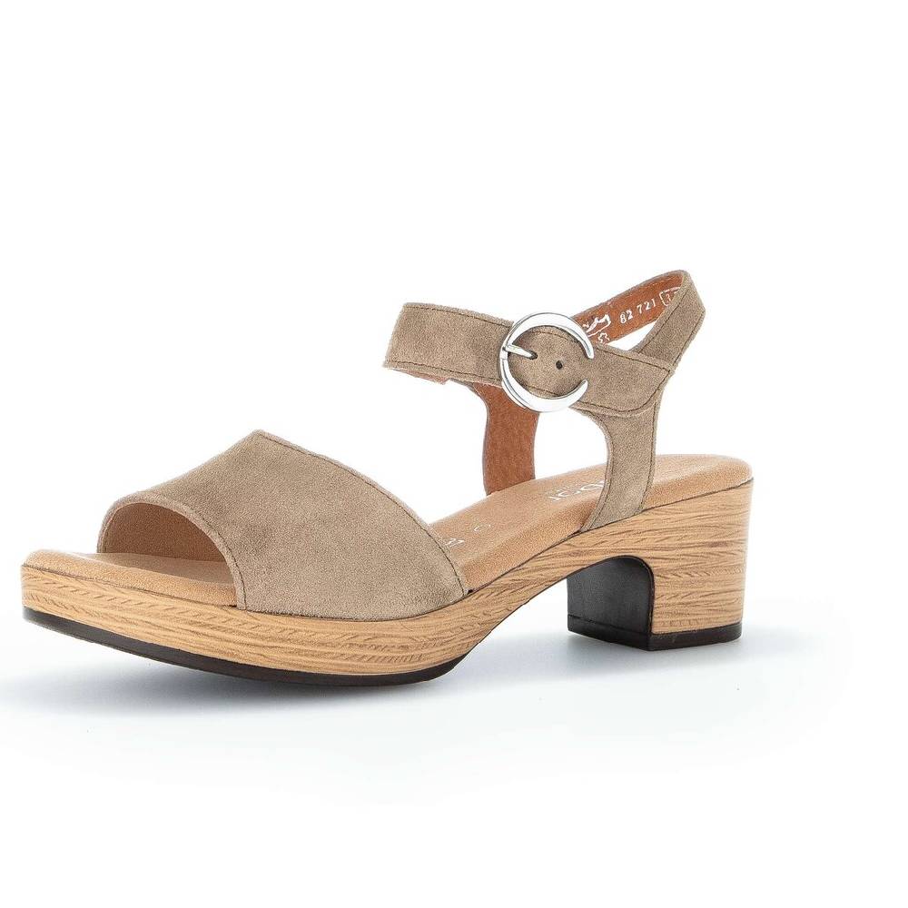 Pius Gabor Plateau Sandale Braun